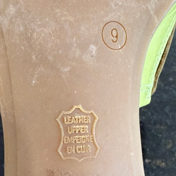 Jessica Bright Green Leather Upper Women's Mules - Picture 6 of 7